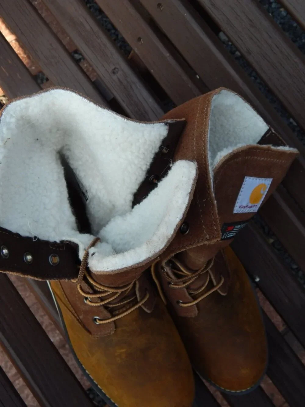 Woman's Boots Carhartt Fold Down Winter Insulated FW806 W Size 10 BROWN *****